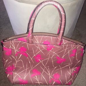 Target brown and pink floral purse